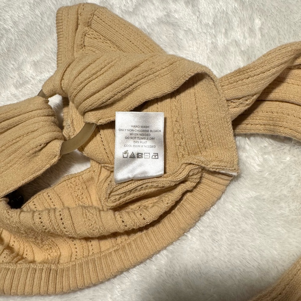 MAJORELLE Revolve Sahara Knit Ribbed Crop Top In Ginger Root Medium - Picture 6 of 8